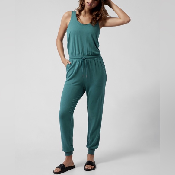 Athleta Pants - Athleta Women's Borealis Teal Green Sleeveless Comfy Jumpsuit